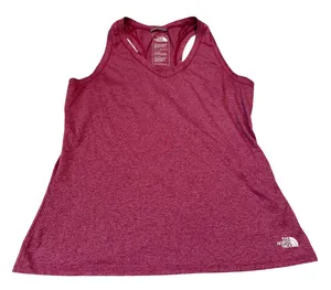 The North Face Heathered Pink Racerback Activewear Tank Top EUC Size M thumbnail 1