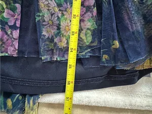 Lovely Grace Floral Tiered Maxi Dress Blue Size 3X Sleeveless Mesh Overlay Boho thumbnail 4