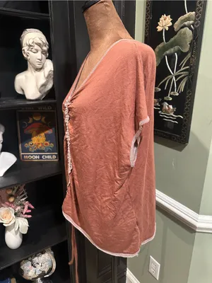 BKE Reddish Drawstring Ruched Top – XS (Fits XS–Large) thumbnail 6