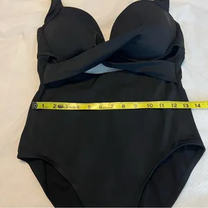 Swimsuits for All One Piece Cut Out Black Swimsuit Women’s Sz 12 Underwire Cups thumbnail 10