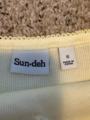 Aritzia light yellow cropped top  thumbnail 4