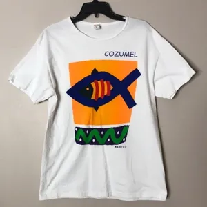 Vintage Miro Cozumel Mexico white vacation location‎ T-shirt thumbnail 1