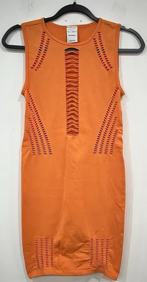 NWOT Urban Outfitters Iets Frans Orange Bodycon Cutout Dress Size Medium thumbnail 1