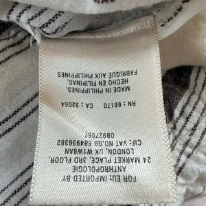 Anthropologie Chiara Corseted Wide Leg Pants Brown Motif Size 0 Linen Cotton thumbnail 5