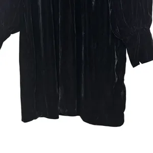 Banana Republic Women's Shift Dress Open‎ Back Long Sleeve Velvet Black XL NWT thumbnail 5