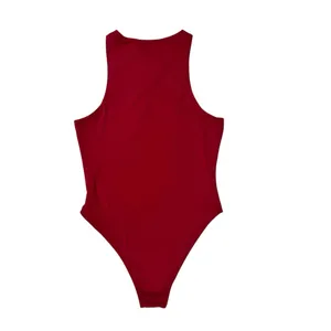 Shein BAE Dark Red Microfiber Sleeveless Bodysuit Size‎ Medium thumbnail 2