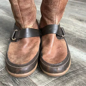 Merrell Leather Emery Buckle Brown Leather Moto Boots Size 6.5 thumbnail 5