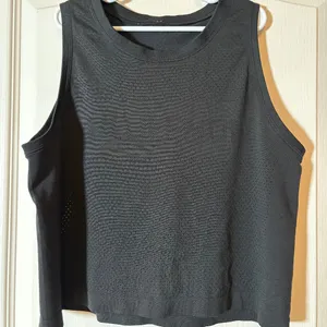 Lululemon spell out black tank 17 inches pit to pit. Preloved thumbnail 1