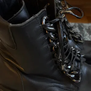 Zara Black Ankle Boots with Chain Accents thumbnail 7