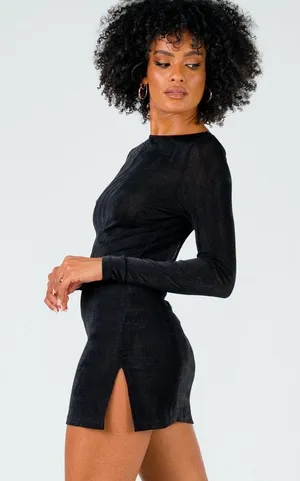 Princess Polly Lioness Montana Mini Dress in Black thumbnail 5