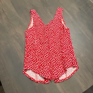 red and white daisy flower lace top thumbnail 2