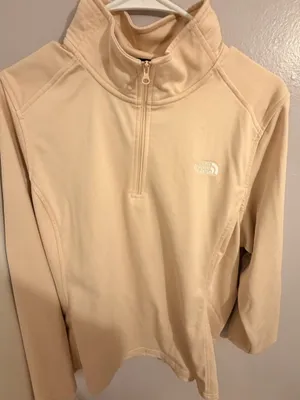 Blush Pink North Face Quarter Zip thumbnail 1