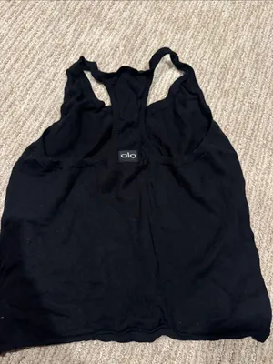 ALO Yoga Black Racerback Button-Front Camisole thumbnail 2
