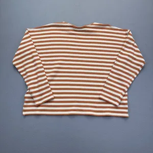 Passenger Striped Long Sleeve Knit Top Rust Orange‎ White Size M RHA-08-2024 thumbnail 7