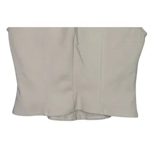 Zara Sleeveless Detailed Lining Fitted Classy Blouse Top Back Zip Up L Beige thumbnail 6