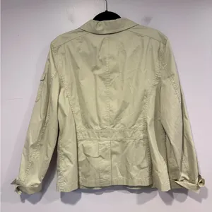 L.L. Bean‎ 100% cotton khaki button lightweight coat Tan Size L thumbnail 3