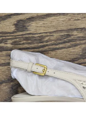 Franco Sarto Pump Faux Leather Woven Alabaster Off White MISMATCH (7.5M/8M) thumbnail 8