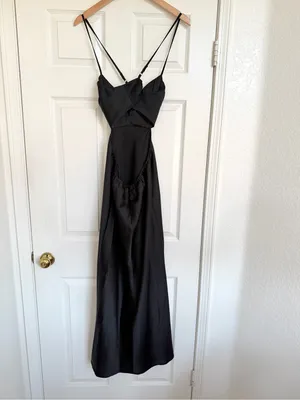 Mable Black Cutout Open Back Maxi Dress Size L Size L thumbnail 4