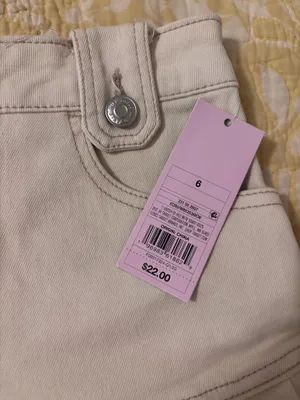 Cream Pleated Denim Skirt thumbnail 4