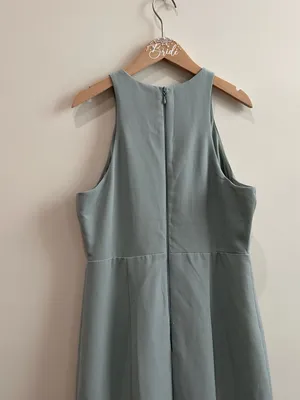 Show Me Your Mumu Chicago High Neck Gown Silver Sage Size M thumbnail 7