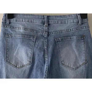 NWOT ~ Boho Washed Out Casual Denim Hippie Chic Blue Jeans ~ Women's Size LARGE thumbnail 3