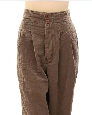 Free people brown thin line chino pants thumbnail 2