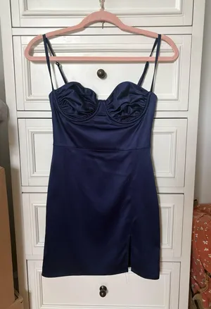 Babyboo Mini Dress Navy thumbnail 1