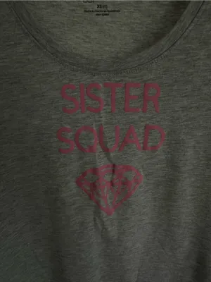 No Boundaries Sister Squad Gray Crewneck Cotton Tee XS thumbnail 4