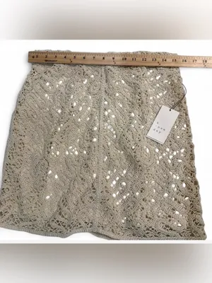 a new day Beige Crochet Mini Skirt and Tank Set thumbnail 5