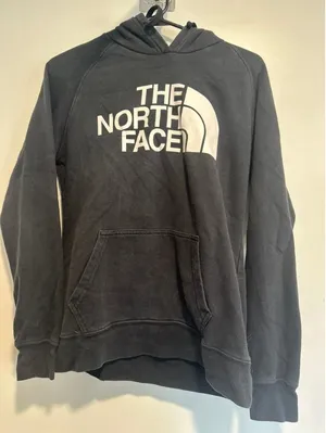 The North Face Gorpcore Pullover spellout Hoodie Sz:M Black Half Dome Logo thumbnail 1