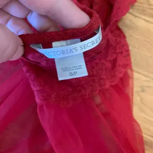Victoria’s Secret S Red Mesh Lace Babydoll Halter Sheer Nightie‎ Top CP0177 thumbnail 3