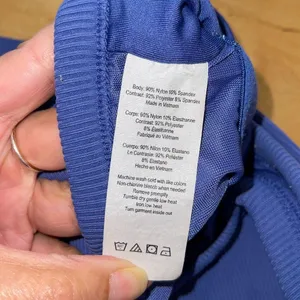 Alo Yoga Womens Rib Racerback Sleeveless Support Tank Top Smoke Cobalt Blue Size thumbnail 6