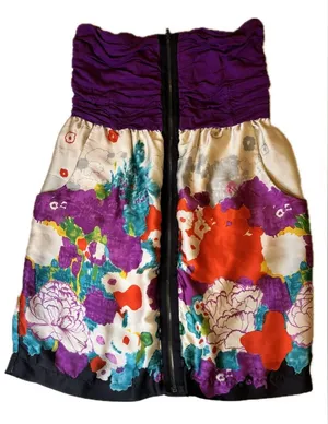PAPAYA Women’s Floral Print Dress with Purple and Multicolor Design. With Zipper thumbnail 1