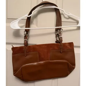 Etienne‎ Aigner NWOT Suede and Genuine Leather Tote Shoulder Bag with Coin Purse thumbnail 4