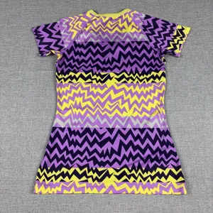 Nike Pro Dri-FIT Shirt Womens Medium Multicolor V-Neck Chevron Athletic Top thumbnail 10