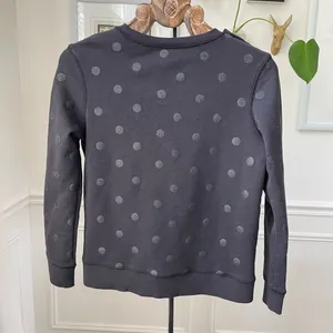 Kate Spade Steal The Spotlight Black Glitter Dot Bow Sweatshirt $178 S thumbnail 5