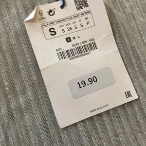 ZARA Silver striped sparkly sheer top never worn thumbnail 3