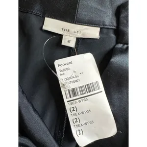The Sei Wide Leg Trousers in Ink 2 New Womens Silk Pants thumbnail 9