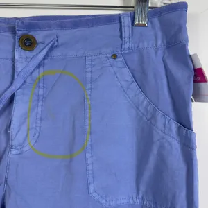 Fresh Produce Safari Pedal Capri Pants Blue Stretch Broadcloth Large thumbnail 6