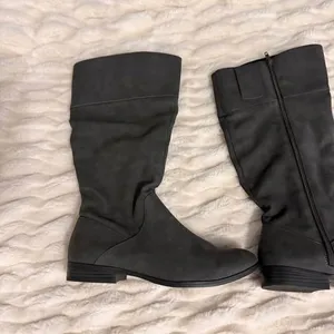 Style & Co. Gray Knee-High Boots Size 8.5 thumbnail 2