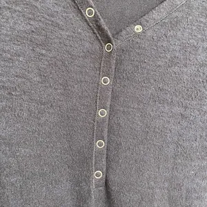 Abercrombie & Fitch Women’s Large Soft Cozy Navy Blue Button Down Bodysuit thumbnail 3
