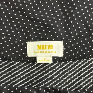 Anthropologie Maeve One Shoulder Top Black White Polka Dot Size Medium thumbnail 3