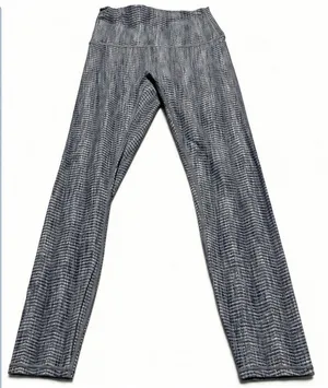 Lululemon Women's Gray Patterned High-Rise Leggings Size 4 thumbnail 1