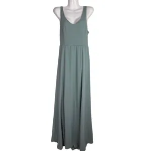 Show Me Your Mumu Jenn Maxi Dress in Silver Sage Crisp Blue‎ V Neck| XL | NWT thumbnail 2
