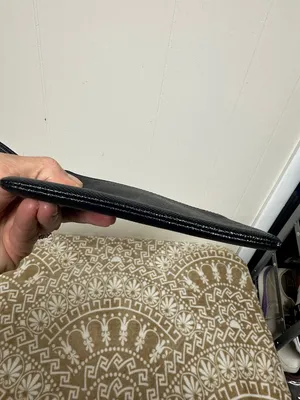 Coach Black Pebbled Leather Zip Wristlet with Gold Hardware thumbnail 3