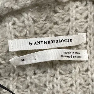 Anthropologie‎ Open Knit Cardigan Waffle Knit Cozy Layering Neutral Size M thumbnail 2