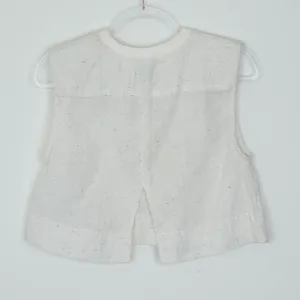 Urban Outfitters BDG Womens Sleeveless Speckled Crop Tank‎ Top Size S White Slit thumbnail 6