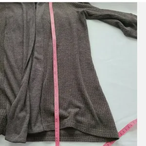 Carolyn Taylor Open Front‎ Cardigan Sweater Waffle Knit Women's Size Large thumbnail 6
