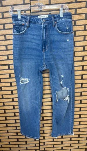 Abercrombie & Fitch The Ankle Straight Ultra High Rise‎ Jeans Size 28/6S thumbnail 1