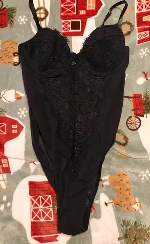 Forever 21 black lace corset bodysuit thumbnail 1